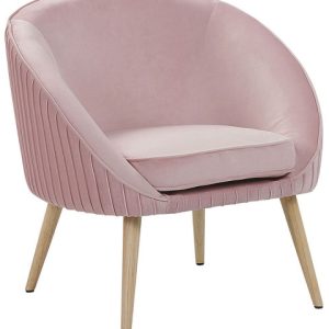 Fotel krzesło welurowy retro różowy 58218 Fotel krzesło welurowy retro różowy 58218