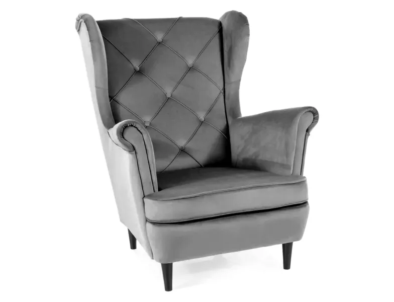 Fotel LADY VELVET szary 994669
