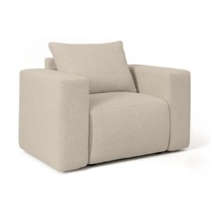 Fotel Lambi ciemnokremowy boucle 1005527 Fotel Lambi ciemnokremowy boucle 1005527