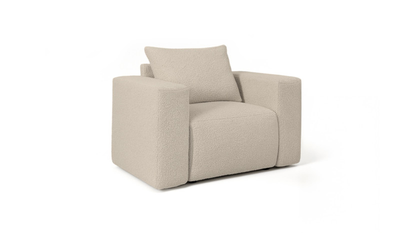 Fotel Lambi ciemnokremowy boucle 1005527
