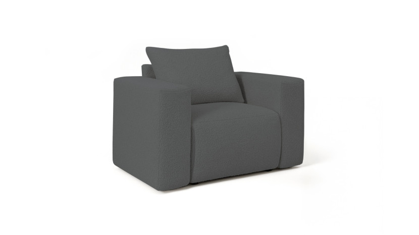 Fotel Lambi ciemnoszary boucle 1005526