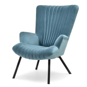 Fotel Lanza Morski Welur, Podstawa Czarny 330481 Fotel Lanza Morski Welur, Podstawa Czarny 330481