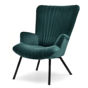 Fotel Lanza Zielony Welur, Podstawa Czarny 330475 Fotel Lanza Zielony Welur, Podstawa Czarny 330475