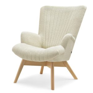 Fotel Lima Krem Boucle, Podstawa Dąb 333887 Fotel Lima Krem Boucle, Podstawa Dąb 333887