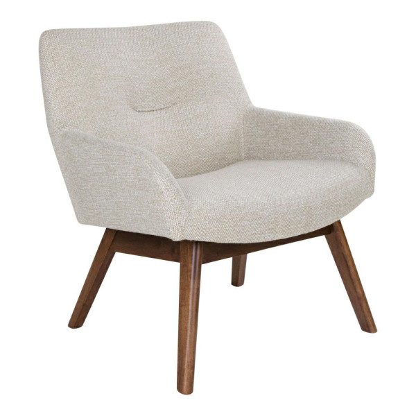 FOTEL London beżowy DREWNO ORZECHOWE w stylu retro 656626
