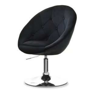 Fotel Lounge-3 Czarny Welur, Podstawa Chrom 336241 Fotel Lounge-3 Czarny Welur, Podstawa Chrom 336241