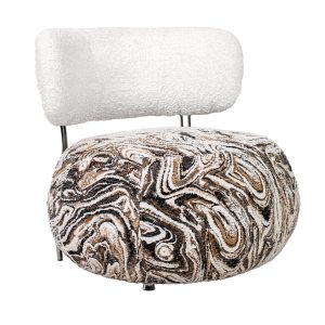 Fotel LOW TEDDY beżowy melanż 602268 Fotel LOW TEDDY beżowy melanż 602268