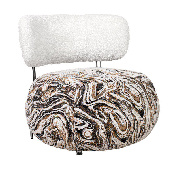 Fotel LOW TEDDY beżowy melanż 602268