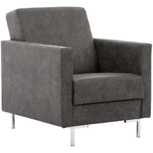 Fotel LUCA A manila dark grey chrom 296453 Fotel LUCA A manila dark grey chrom 296453