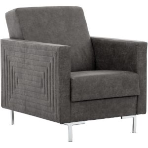 Fotel LUCA B manila dark grey chrom 296455 Fotel LUCA B manila dark grey chrom 296455