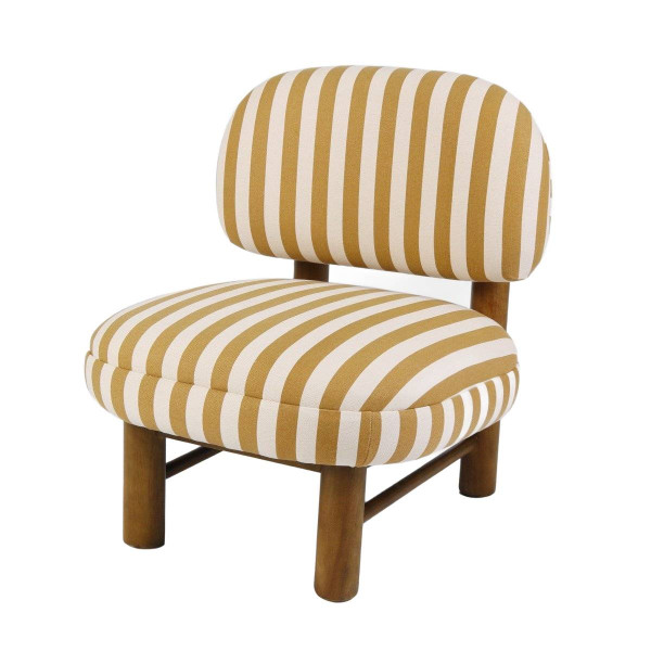 Fotel LUMEN Beżowo biały 64x69,5x77 cm HOMLA 916909