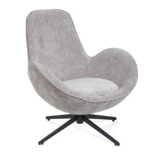 Fotel LUNAIRE obrotowy welurowy szary 86x76x87 cm HOMLA 916923 Fotel LUNAIRE obrotowy welurowy szary 86x76x87 cm HOMLA 916923