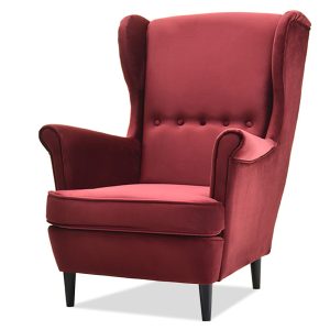 Fotel Malmo Bordowy Welur, Podstawa Czarny 336663 Fotel Malmo Bordowy Welur, Podstawa Czarny 336663