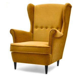 Fotel Malmo Miodowy Welur, Podstawa Czarny 336668 Fotel Malmo Miodowy Welur, Podstawa Czarny 336668