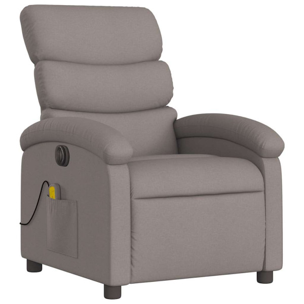 Fotel Masujący Rozkładany z Podnóżkiem Fotel Wypoczynkowy z Masażem Brązowy 788536