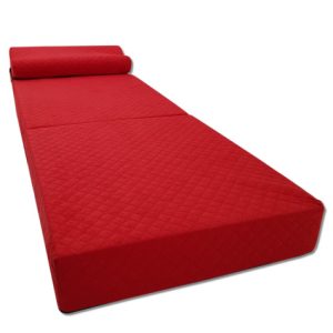 Fotel materac składany turystyczny 200x70x15cm-czerwony 608668