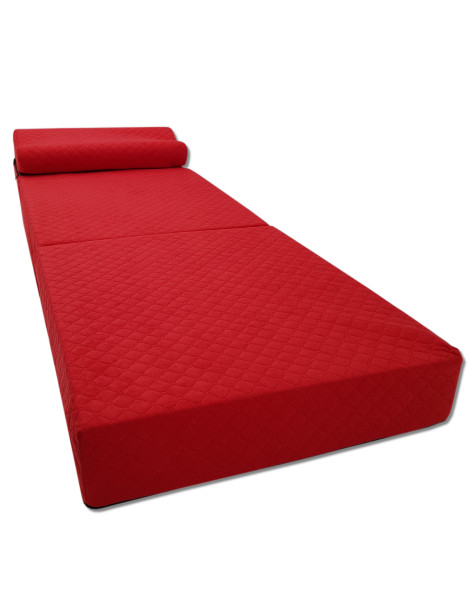 Fotel materac składany turystyczny 200x70x15cm-czerwony 608668