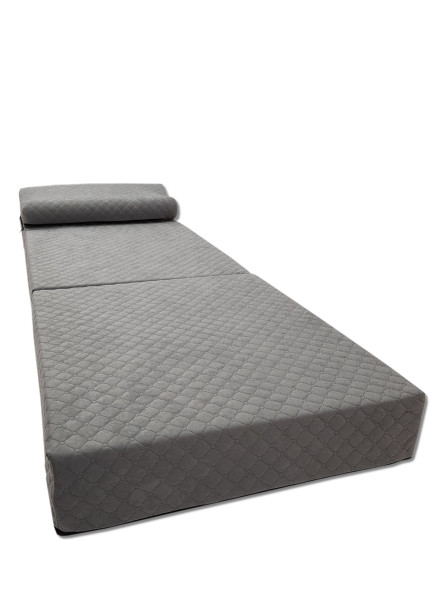 Fotel materac składany turystyczny 200x70x15cm- Szary 608664
