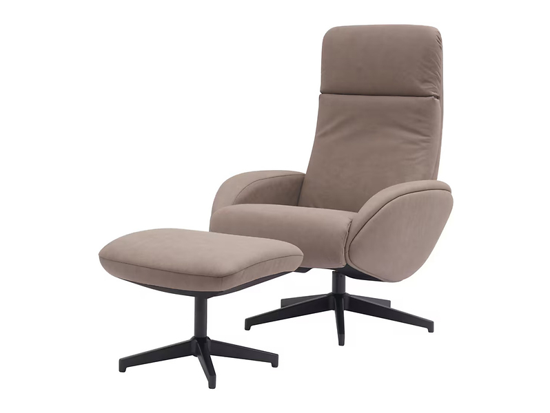 Fotel Maya z podnóżkiem taupe 859090