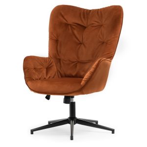 Fotel merida, miedziany welur, podstawa czarny 959918 Fotel merida, miedziany welur, podstawa czarny 959918
