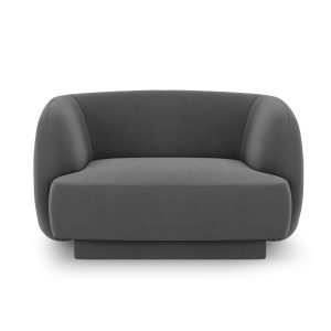 Fotel MILEY Welur Szary 274489 Fotel MILEY Welur Szary 274489