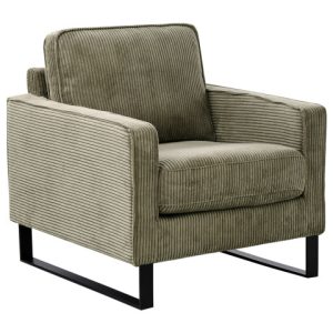 Fotel minimalistyczny tapicerowany zielony 598674 Fotel minimalistyczny tapicerowany zielony 598674