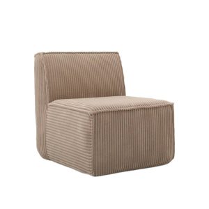 Fotel modułowy LYKKE beżowy sztruksowy 73x88x73 cm HOMLA 915954