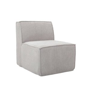 Fotel modułowy LYKKE jasnoszary piankowy sztruksowy 73x88x73 cm HOMLA 961029