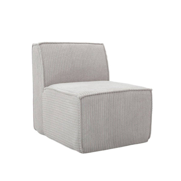 Fotel modułowy LYKKE jasnoszary piankowy sztruksowy 73x88x73 cm HOMLA 961029