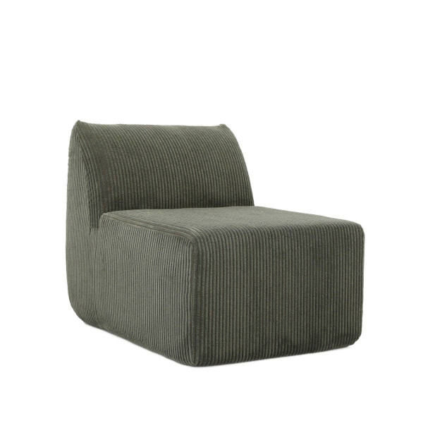 Fotel modułowy SVELA oliwkowy piankowy sztruksowy 59,5x80x62 cm HOMLA 961028