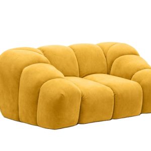 Fotel modułowy, tkanina welur Bluvel, Złoty, CROISSANT 970096 Fotel modułowy, tkanina welur Bluvel, Złoty, CROISSANT 970096