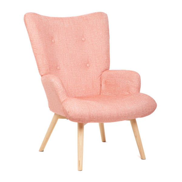 Fotel MOSS POP w tkaninie różowy 70x55x95 cm HOMLA 915957
