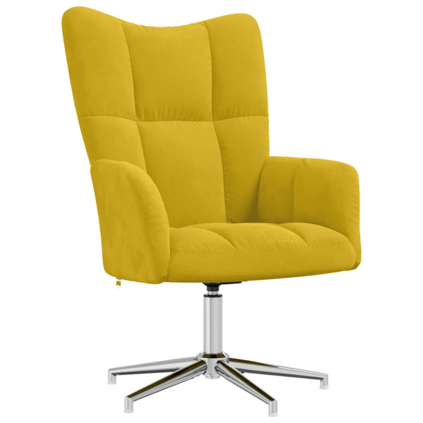 Fotel musztardowy obity aksamitem 858585