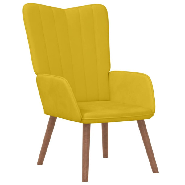 Fotel musztardowy obity aksamitem 863542
