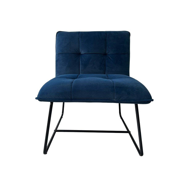 Fotel NELOX welurowy granatowy 63x69x73 cm HOMLA 916913