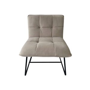 Fotel NELOX welurowy szary 63x69x73 cm HOMLA 916926 Fotel NELOX welurowy szary 63x69x73 cm HOMLA 916926