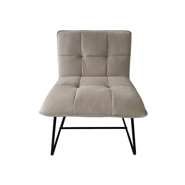 Fotel NELOX welurowy szary 63x69x73 cm HOMLA 916926