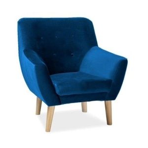 Fotel NORDIC 1 VELVET granatowy 839957 Fotel NORDIC 1 VELVET granatowy 839957