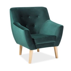 Fotel NORDIC 1 VELVET zielony 839995 Fotel NORDIC 1 VELVET zielony 839995