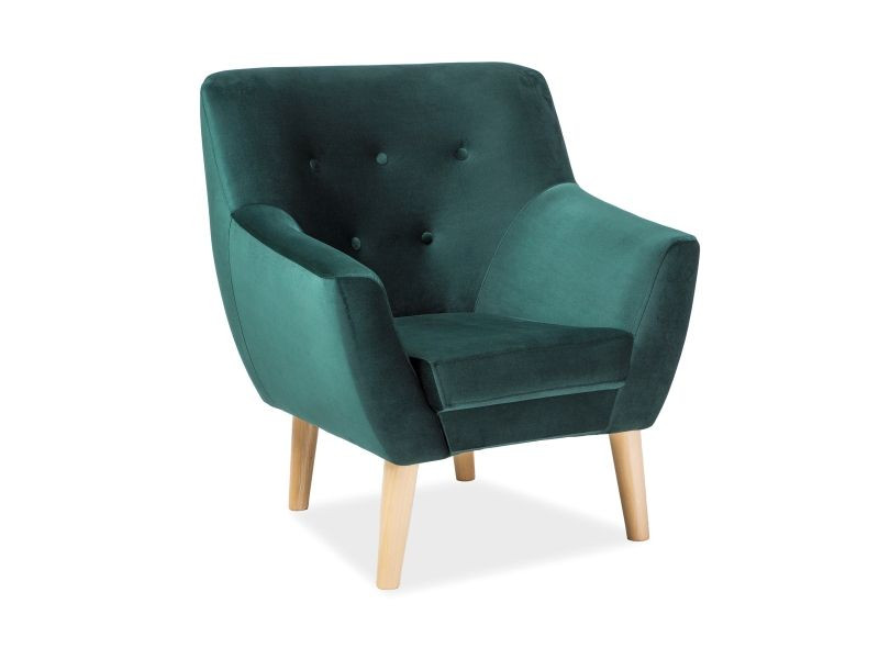 Fotel NORDIC 1 VELVET zielony 839995