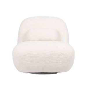 Fotel NORDVIK obrotowy ecru 82x87x74 cm HOMLA 916916 Fotel NORDVIK obrotowy ecru 82x87x74 cm HOMLA 916916