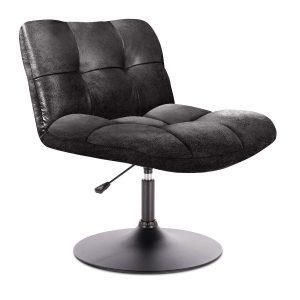 FOTEL OBROTOWY Anton czarny w stylu vintage PU regulowany 652174 FOTEL OBROTOWY Anton czarny w stylu vintage PU regulowany 652174