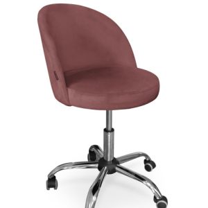 Fotel obrotowy ASTON / ciemny róż / chrom / MG58 377781 Fotel obrotowy ASTON / ciemny róż / chrom / MG58 377781