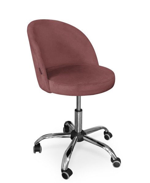 Fotel obrotowy ASTON / ciemny róż / chrom / MG58 377781
