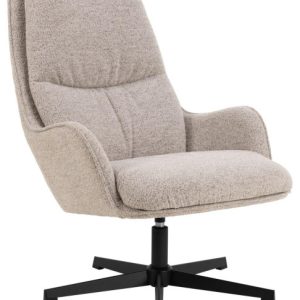 FOTEL OBROTOWY Bosley beżowy TAPICEROWANY z podłokietnikami 572098 FOTEL OBROTOWY Bosley beżowy TAPICEROWANY z podłokietnikami 572098