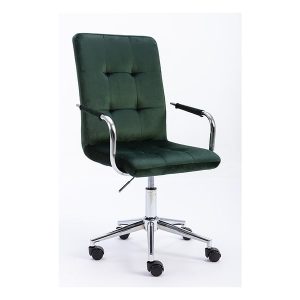 Fotel obrotowy Cosmo welurowy ciemnozielony 47029
