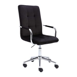 Fotel obrotowy Cosmo welurowy czarny 40309