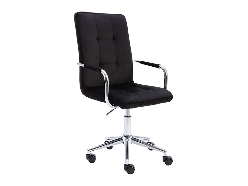 Fotel obrotowy Cosmo welurowy czarny 40309