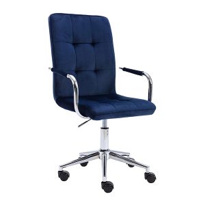 Fotel obrotowy Cosmo welurowy granatowy 47030