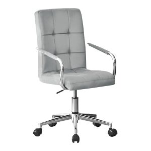 Fotel obrotowy Cosmo welurowy szary 47032